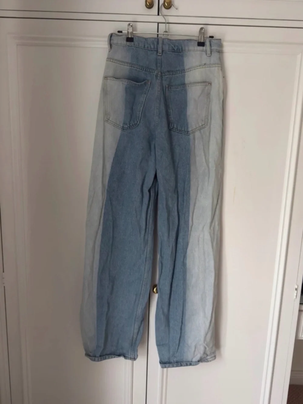 ASOS Two-Tone Light and Mid Blue Wide-Leg Jeans - Picture 3 of 5
